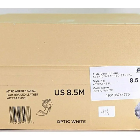 Michael Kors Women's Astrid White Leather Braided Heel Sandal Size 8.5 MSRP $145 - Picture 11 of 11